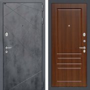 Входная металлическая дверь Loft 03 (бетон темный/орех бренди)