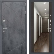 Входная металлическая дверь Loft (бетон темный/зеркало венге)