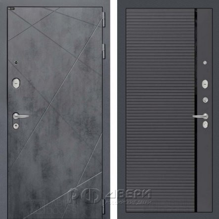 Входная металлическая дверь Loft 22 (бетон темный/графит софт)