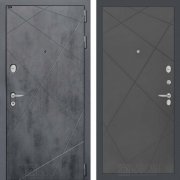 Входная металлическая дверь Loft 24 (бетон темный/графит софт)