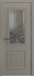 Межкомнатная дверь Турин 2 ДО (Эмаль мокко/Фото печать)