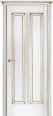 Дверь из массива ольхи ОЛ 102 ДГ (Белый с патиной) Мини фото #0
