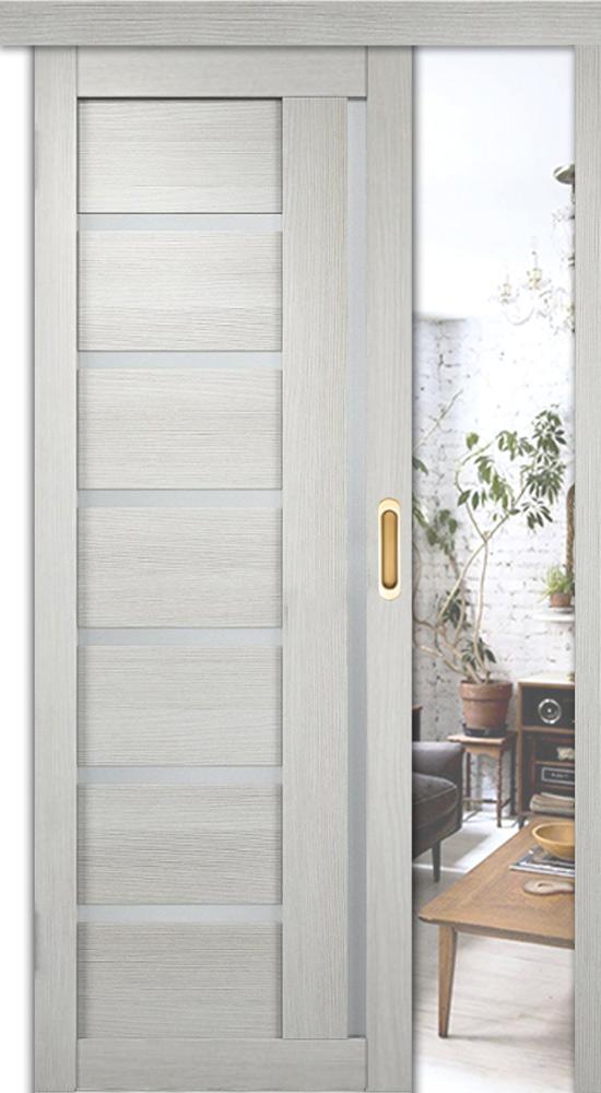 Межкомнатная дверь раздвижная Eldorf Берлин 2 ДО (Слоновая кость ...