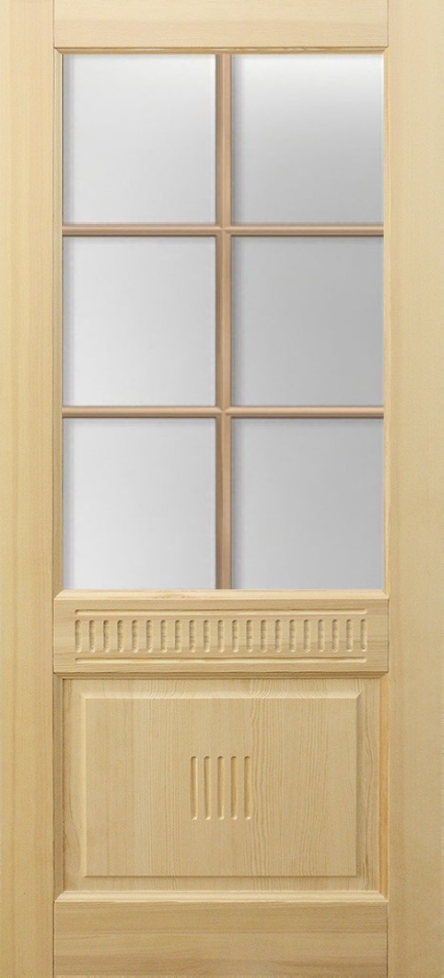 Межкомнатная дверь из массива сосны М-11 ПО-6 (Без отделки) купить со ...