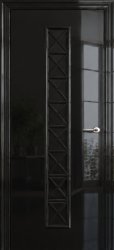 Межкомнатная дверь Лидия ПГ (Эмаль черная глянцевая)
