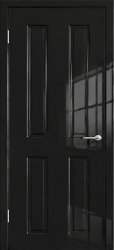 Межкомнатная дверь 104L ПГ (Эмаль черная глянцевая)