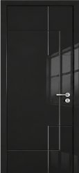 Межкомнатная дверь 24L ПГ (Эмаль черная глянцевая)