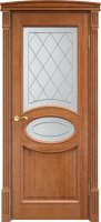 Дверь из массива сосны 26 Ш ПО (Багет/10% Орех)