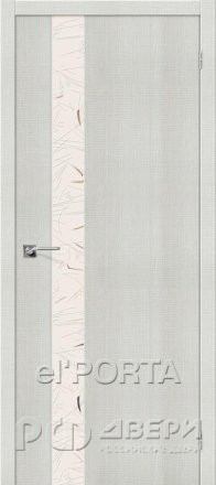 Межкомнатная дверь из экошпона Порта 51 ПО (Bianco Crosscut)