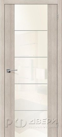 Межкомнатная дверь V4 WР (Cappuccino Veralinga/White Pearl)