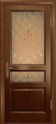 Межкомнатная дверь Готика ПО (Орех/Витраж)