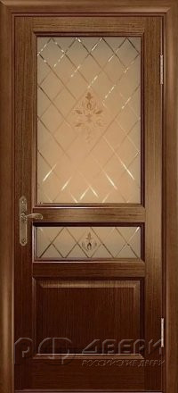 Межкомнатная дверь Готика ПО (Орех/Витраж)