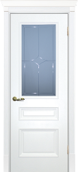 Межкомнатная дверь Смальта 06 ПО (Белый RAL 9003/Белое)