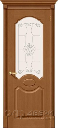 Межкомнатная дверь Селена ПО (Орех/Художественное стекло)