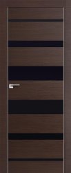 Межкомнатная дверь Profil doors 18Z Кромка хром (Венге/Черный лак)
