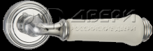 Ручка для межкомнатной двери Сиракузы DH 617-16 CP/WH (Блестящий хром)
