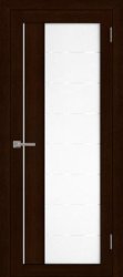 Межкомнатная дверь из экошпона Light 12 ПО (Дуб Шоколадный/Мателюкс Белое)