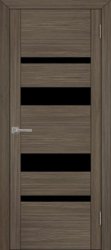 Межкомнатная дверь UniLine 30013 ПО (Велюр Графит/Черный лакобель)
