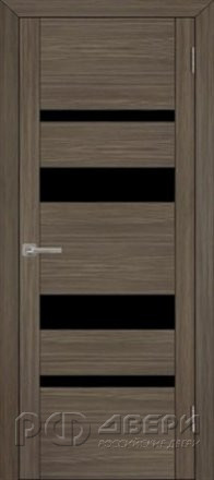 Межкомнатная дверь UniLine 30013 ПО (Велюр Графит/Черный лакобель)