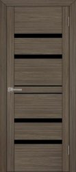 Межкомнатная дверь UniLine 30030 ПО (Велюр Графит/Черный лакобель)