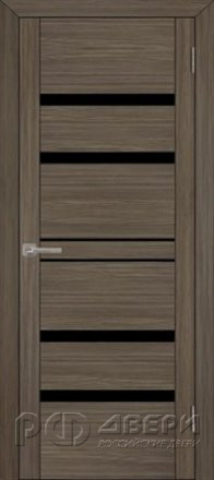 Межкомнатная дверь UniLine 30030 ПО (Велюр Графит/Черный лакобель)