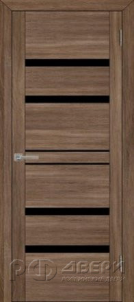Межкомнатная дверь UniLine 30030 ПО (Серый Велюр/Черный лакобель)