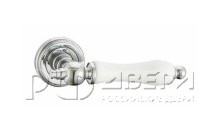 Ручка для межкомнатной двери V30CP/HR (Хром/Белая керамика)