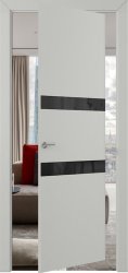 Рото дверь Niuta ПО (Cotton/Black gloss)