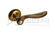 Ручка для межкомнатной двери 105 BCF Cristal (Полированный кофе с кристаллами)