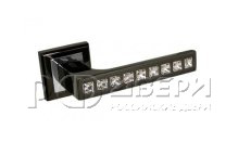 Ручка для межкомнатной двери 301 BH Crystal (Черный никель с кристаллами)