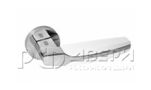 Ручка для межкомнатной двери 502NCW/PC (Белый/хром)