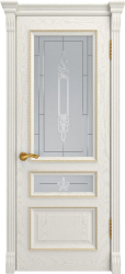 Межкомнатная дверь Фемида 2 остекленная (Дуб RAL 9010)