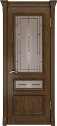Межкомнатная дверь Фемида 2 Остекленная (Светлый мореный дуб)