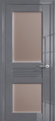 Межкомнатная дверь 2.76U ПО (Эмаль манхэттен глянцевая/Стекло матовое)