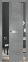Рото дверь модель 2.01XN ПО (Грувд Серый/Матовое серебро)