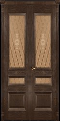 Межкомнатная распашная дверь Фараон 2 ПО (Мореный Дуб)