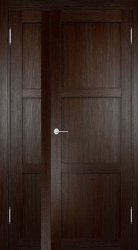 Межкомнатная двухстворчатая дверь Баден 01 ПГ (Дуб Темный)