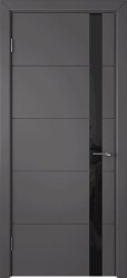 Межкомнатная дверь Trivia ПО (Graphite/Black gloss)