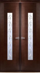 Межкомнатная распашная дверь Классика люкс ПО (Венге)