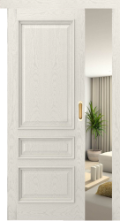 Межкомнатная дверь раздвижная Гера-2 ДГ (Дуб RAL 9010)