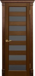Межкомнатная дверь Премьер плюс остекленная (Античный Орех)