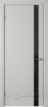 Межкомнатная дверь Niuta ПО (Cotton/Black gloss)