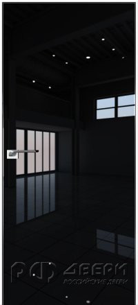 Скрытая межкомнатная дверь Profildoors кромка хром 1LK (Черная)