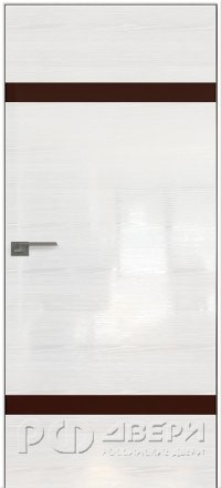 Скрытая межкомнатная дверь Profildoors кромка хром 3STK (Белая Сосна)