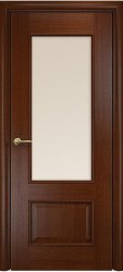 Межкомнатная дверь Марсель ПО (Красное дерево/Сатинат бронза)