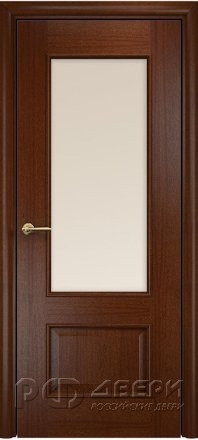 Межкомнатная дверь Марсель ПО (Красное дерево/Сатинат бронза)