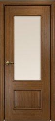 Межкомнатная дверь Марсель ПО (Орех/Сатинат бронза)