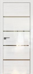 Межкомнатная дверь 20STK (Pine White glossy/Зеркало/Матовая кромка)