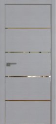 Межкомнатная дверь 20STK (Pine Manhattan Grey/Зеркало/Матовая кромка)