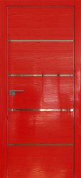 Межкомнатная дверь 20STK (Pine Red glossy/Зеркало/Матовая кромка)